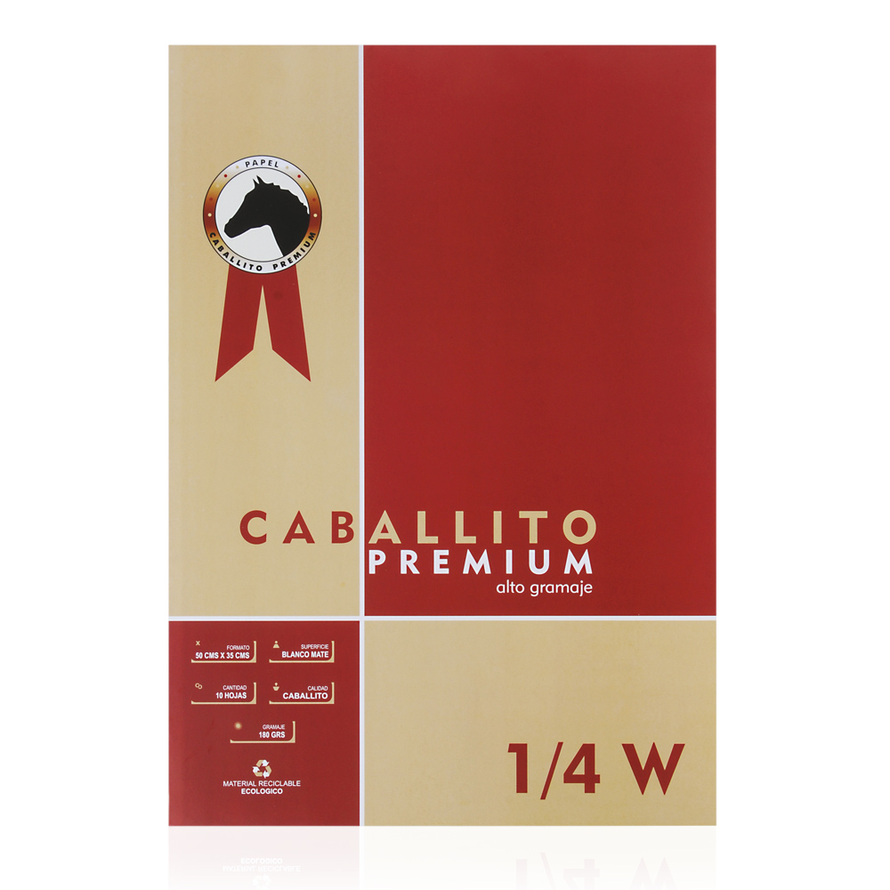 Bloc Caballito Premium 1 4 W 180 G M 10 Hojas Papeleria Nival Centro Mayorista